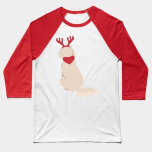 Christmas Golden Retriever Back Baseball T-Shirt